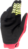 Youth & Kids Full Bore Gloves Light Blue/Red Berry/Black 2xs