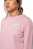 Womens Ageless Chest Crew Fleece Pink Lg