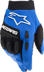 Youth & Kids Full Bore Gloves Blue/Black Ym