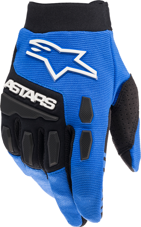 Youth & Kids Full Bore Gloves Blue/Black Ym