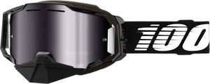 Armega Snowmobile Goggle Black Mirror Silver Flash Lens