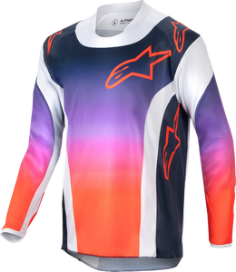 Youth Racer Hoen Jersey Light Grey/Hot Orange/Black Xl