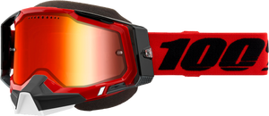 Racecraft 2 Snowmobile Goggle Red Mirror Red Lens