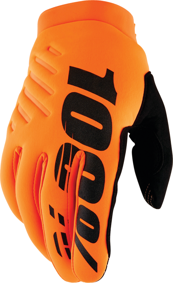 Brisker Youth Gloves Fluo Orange/Black Lg