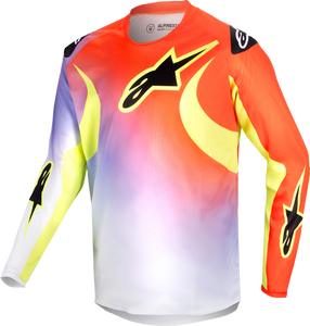 Youth Racer Lucent Jersey White/Neon Red/Yellow Fluo Xl