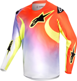 Youth Racer Lucent Jersey White/Neon Red/Yellow Fluo Md