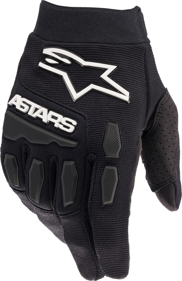 Youth Full Bore Gloves Black/White Md