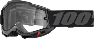 Accuri 2 Enduro Moto Goggle Black Clear Lens