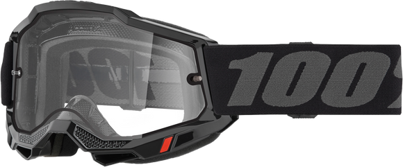 Accuri 2 Enduro Moto Goggle Black Clear Lens