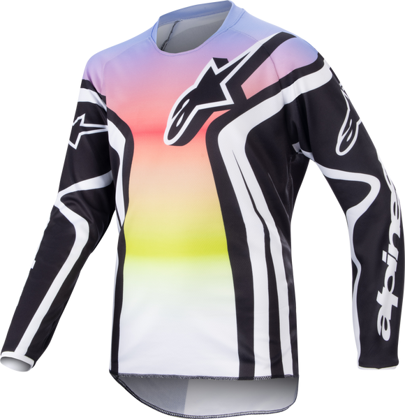 Youth Racer Semi Jersey Black/Multi Color Ym