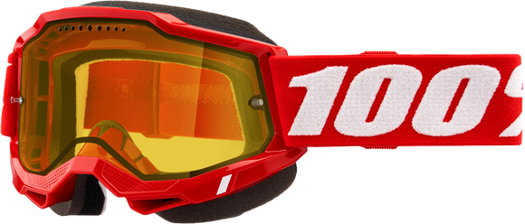 Accuri 2 Snowmobile Goggle Neon Red Yellow Lens