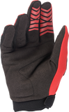 Youth & Kids Full Bore Gloves Bright Red/Black Ym