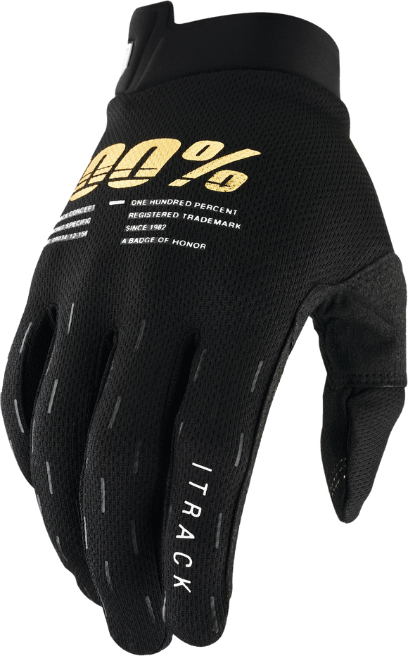 Itrack Youth Gloves Black Md