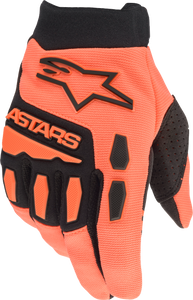 Youth & Kids Full Bore Gloves Orange/Black Yl