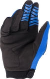 Youth & Kids Full Bore Gloves Blue/Black Ys