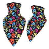 Men Girl Breathable Sport Red Skull Bandana Scary Face Ski Triangle Scarf Fishing Hiking Running Neck Gaiter Cover Headband Thin