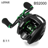 LINNHUE Best Fishing Reel BS2000 Baitcasting Reel 8.1:1 High Speed 8KG Max Drag Reinforced Reel Drag Reel Carp Reel Fishing