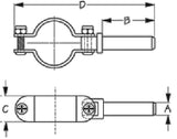 ZINC PLATE OARLOCK-1/2"   2/CD