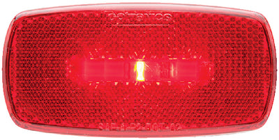 1 LED MARK LITE OVAL BLACK RED