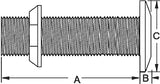 1" XTRA-LONG T-HULL WITH NUT