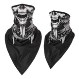 Men Girl Breathable Sport Red Skull Bandana Scary Face Ski Triangle Scarf Fishing Hiking Running Neck Gaiter Cover Headband Thin