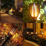 LED Solar Flame Lights Outdoor IP65 Waterproof Led Solar Garden Light Flickering Flame Torches Lamp for Courtyard Garden Balcony