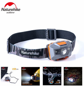 Naturehike Lightweight lithium battery usb charging head lamp highlight waterproof outdoor led night fishing head light headlamp