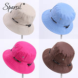 Sparsil Unisex Outdoor Camouflage Bucket Hat Double-Sided Wearable Fishing Caps Men Women Solid Fashion Sunscreen Breathable Hat