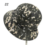 Sparsil Unisex Outdoor Camouflage Bucket Hat Double-Sided Wearable Fishing Caps Men Women Solid Fashion Sunscreen Breathable Hat