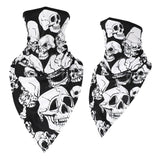 Men Girl Breathable Sport Red Skull Bandana Scary Face Ski Triangle Scarf Fishing Hiking Running Neck Gaiter Cover Headband Thin