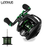 LINNHUE Best Fishing Reel BS2000 Baitcasting Reel 8.1:1 High Speed 8KG Max Drag Reinforced Reel Drag Reel Carp Reel Fishing