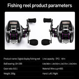 Electronic Fishing Reel Counter Digital Display Baitcasting Reel 8.0:1 High Speed Ratio 2020 New Profile Line Pesca