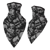 Men Girl Breathable Sport Red Skull Bandana Scary Face Ski Triangle Scarf Fishing Hiking Running Neck Gaiter Cover Headband Thin