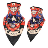 Men Girl Breathable Sport Red Skull Bandana Scary Face Ski Triangle Scarf Fishing Hiking Running Neck Gaiter Cover Headband Thin