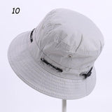 Sparsil Unisex Outdoor Camouflage Bucket Hat Double-Sided Wearable Fishing Caps Men Women Solid Fashion Sunscreen Breathable Hat