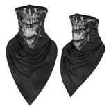 Men Girl Breathable Sport Red Skull Bandana Scary Face Ski Triangle Scarf Fishing Hiking Running Neck Gaiter Cover Headband Thin