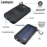 Solar Power Bank Real 20000 mAh Dual USB External Waterproof Polymer Battery Charger Outdoor Light Lamp Powerbank Ferisi